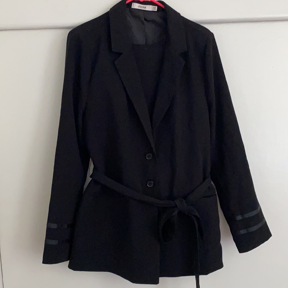 Black 2 piece suit from Just fab